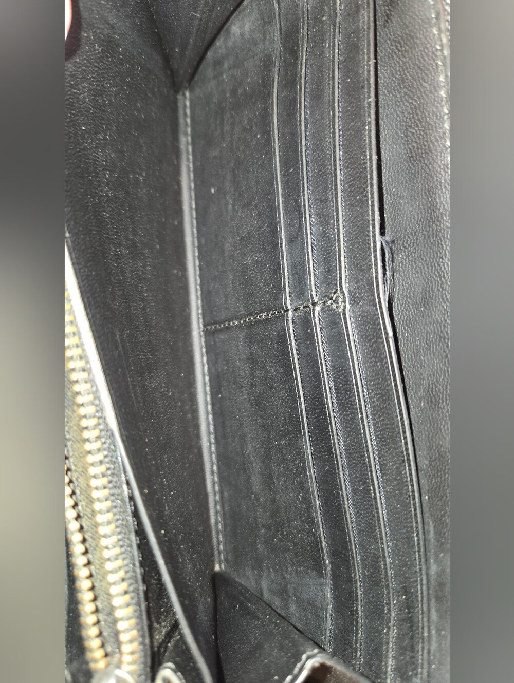 Coach Black Perforated Leather Zip Around Wallet - Picture 13 of 16